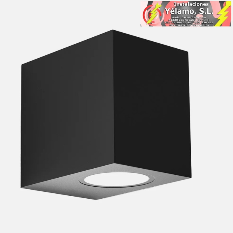 APLIQUE EXTERIOR ALCE 1xGU10 NEGRO IP44 8x7x9cm
