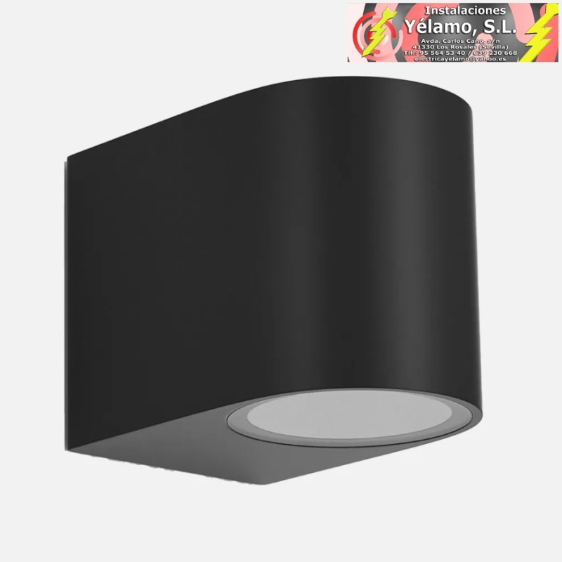 APLIQUE EXTERIOR GACELA 1xGU10 NEGRO IP44 8x7x9cm