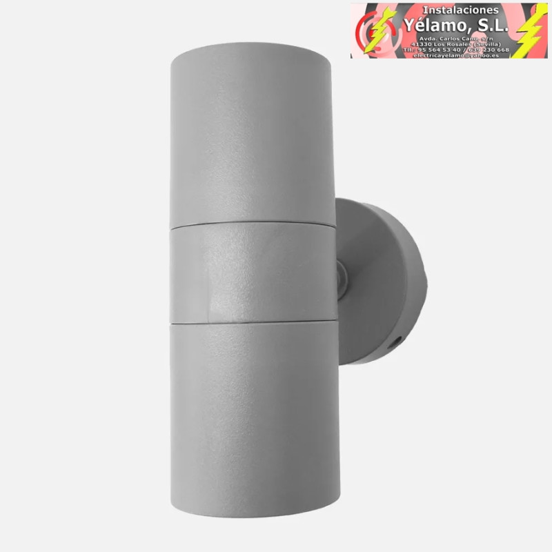 APLIQUE EXTERIOR BECALA 2xGU10 GRIS IP44 15,2x7,3x11,3cm