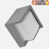 APLIQUE EXTERIOR 12W 3000K ANOA GRIS IP65 16x16x10,2cm 600LM
