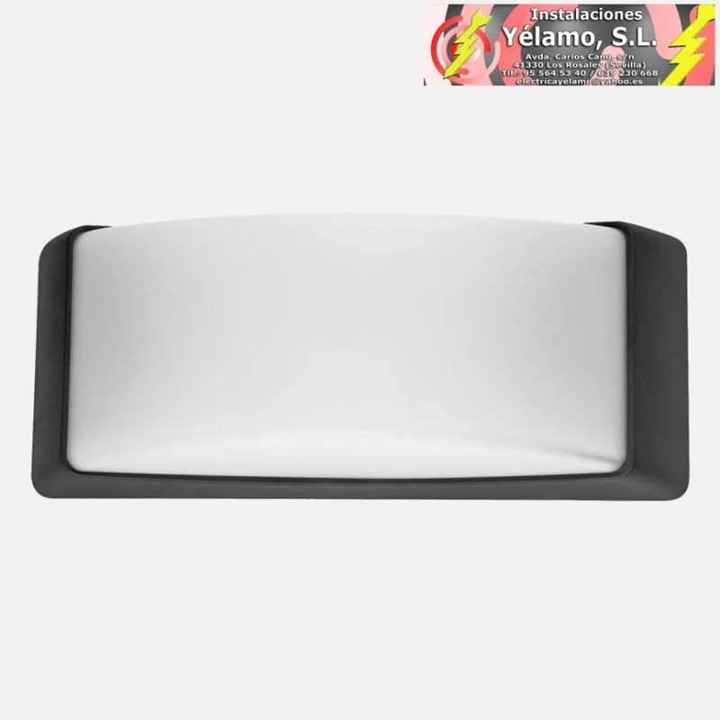 APLIQUE EXTERIOR AZUKI 1xE27 NEGRO IP65 POLICARBONATO 12,9x32x13cm