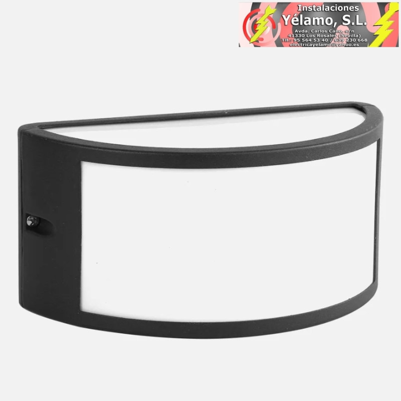 APLIQUE EXTERIOR ALUMINIO ARA 1xE27 NEGRO IP44 13x25x12cm