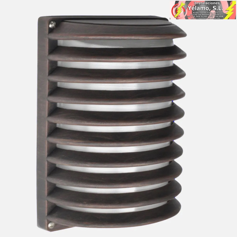 APLIQUE EXTERIOR ALUMINIO ACHERNAR 1xE27 MARRON IP44 25,5x18x13cm