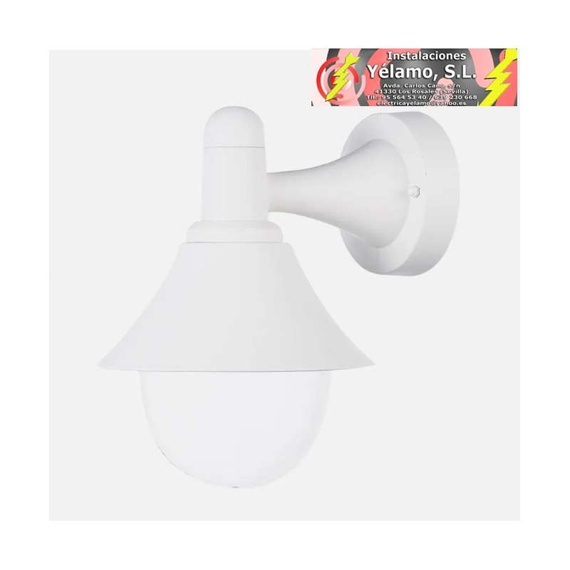 APLIQUE EXTERIOR MENTOL 1xE27 BLANCO IP44 POLICARBONATO 25x18,1x23,2cm