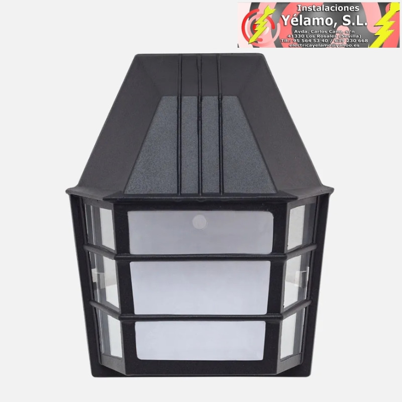 APLIQUE EXTERIOR ALUMINIO ACRUX 1xE27 NEGRO IP23 24x20x11,5cm