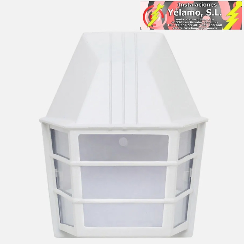 APLIQUE EXTERIOR ALUMINIO ACRUX 1xE27 BLANCO IP23 24x20x11,5cm