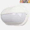 APLIQUE EXTERIOR OVALADO CANOPUS GRANDE 1xE27 POLICARBONATO BLANCO 10x26x15cm IP44