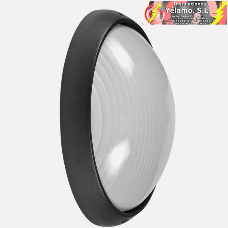 APLIQUE EXTERIOR ALUMINIO VEGA GRANDE 1xE27 NEGRO 11x32x20,5cm IP44