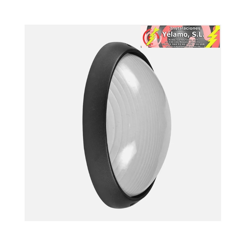 APLIQUE EXTERIOR ALUMINIO VEGA PEQUEÑO 1xE27 NEGRO 10x22x14cm IP44