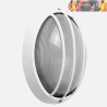 APLIQUE EXTERIOR OVALADO ALUMINIO AQUILA PEQUEÑO 1xE27 BLANCO 10,5x22x14cm IP44