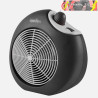 TERMOVENTILADOR ELÉCTRICO SAVONA 2000W NEGRO/GRIS TERMOST. REG.2POTENCIAS 3 FUNCIONES SIST.SEG. 24,5x25,5x14cm