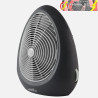 TERMOVENTILADOR ELÉCTRICO PERUGIA 2000W NEGRO/GRIS TERMOST.REG. 2 POTENCIAS 3 FUNCIONES SIST.SEGURIDAD 30,5x27x16