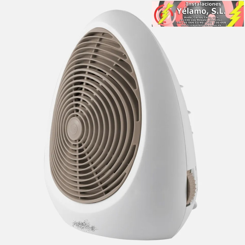 TERMOVENTILADOR ELÉCTRICO PERUGIA 2000W BLANCO/BEIS TERMOST.REG. 2 POTENCIAS 3 FUNCIONES SIST.SEGURIDAD 30,5x27x16cm