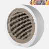 TERMOVENTILADOR ELÉCTRICO BRINDISI 2000W BLANCO/BEIS TERMOST.REG. 2 POTENCIAS 3 FUNCIONES SIST.SEG. 25x25x16,8cm