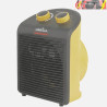 TERMOVENTILADOR ELÉCTRICO CROACIA 2000W AMARILLO/NEGRO 2POTENCIAS 3FUNCIONES TERMOST.SEG.ANTIVUELVO 26x20x14cm