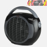 TERMOVENTILADOR LLAMA 2000W NEGRO/GRIS 2POTENCIAS 3FUNCIONES TERMOSTATO REGULAB.SEG, ANTIVUELVO, ASA, 22,6x24,7x17cm