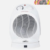 TERMOVENTILADOR ELÉCTRICO TEMPLE 2000W BLANCO OSCILANTE TERMOSTATO REG. 2POTENCIAS 3FUNCIONES ANTIVUELVO 29x21x16cm