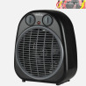 TERMOVENTILADOR FOGATA 2000W NEGRO/GRIS 2POTENCIAS 3FUNCIONES TERMOSTATO REG.SEGURO, ANTIVUELCO 24x20x13cm