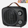 TERMOVENTILADOR HOGUERA 2000W NEGRO/GRIS 2POTENCIAS 3FUNCIONES TERMOSTATO REG.SEGURO, ASA 25,5x25,5x13cm