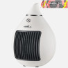 TERMOVENTILADOR CERÁMICO 1500W BLANCO/CROMO 2FUNCIONES 2POTENCIAS TERMOSTATO REG.ANTIVUELCO 26,5x18,5x18,5cm
