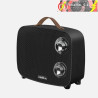 TERMOVENTILADOR CERÁMICO PTC CÓRCEGA 1500W NEGRO/CROMO 2POTENCIAS 3FUNCIONES CORTE TÉRMICO SEG.ANTIVUELCO 21x23x13,6cm