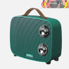TERMOVENTILADOR CERÁMICO PTC CÓRCEGA 1500W VERDE/CROMO 2POTENCIAS 3FUNCIONES CORTE TÉRMICO SEG.ANTIVUELCO 21x23x13,6cm