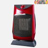 TERMOVENTILADOR CERÁMICO PTC CALIDEZ 1500W ROJO 2POTENCIAS 3FUNCIONES PROTECC.REG.SEGURIDAD, ANTIVUELCO 32,5x20x17cm