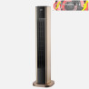 TERMOVENTILADOR CERÁMICO VERTICAL 2000W ORO OSCILANT. 2POTENCIAS 3FUNCIONES 86x22x22cm C.REMOTO TERMOST.REG. TEMPORIZADOR