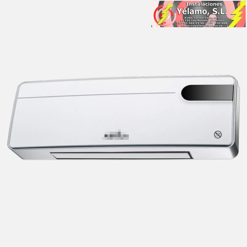 SPLIT CERÁMICO INVIERNO 2000W BLANCO 2POTENCIAS 3FUNCIONES PTC DE SEG. C/REMOTO TEMPORIZ. 19x50x14cm