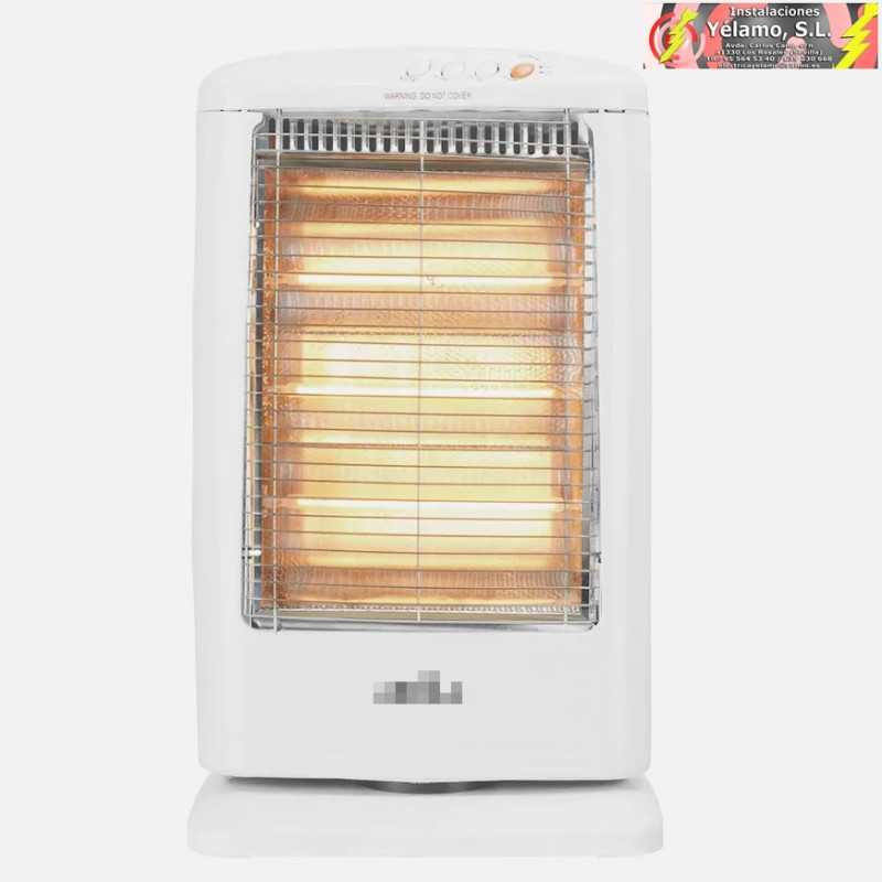 ESTUFA ELECT.CANDENTE 1200W BLANCO 3POT, OSCILANTE, 3ELEM. ANTIVUELCO, ASA 55x33x23cm