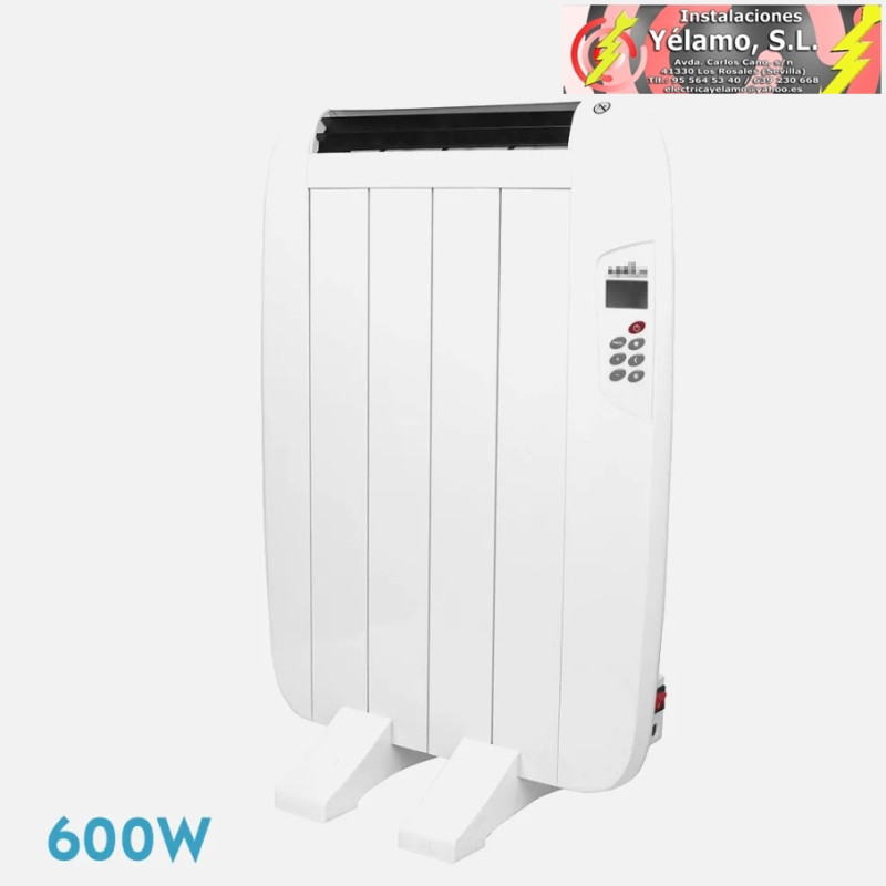 EMISOR TÉRMICO GABÁN 600W X EN ALUMINIO BLANCO LCD TEMPORIZADOR MURAL/PORTÁTIL 58,5x44x5,5cm