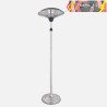 CALEFACTOR EXTERIOR C/PIE KOEL 2000W PLATA 2POTENCIAS ANTIVUELCO IP34 200x60x60cm
