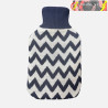 BOLSA AGUA CALIENTE MIMO 1,7L FORRO AZUL BORLON 20x32x4cm FLEXIBLE Y AGRADABLE AL TACTO