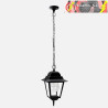 COLGANTE EXTERIOR ALUMINIO SPICA 1xE27 NEGRO IP44 REGx21,5x21,5cm
