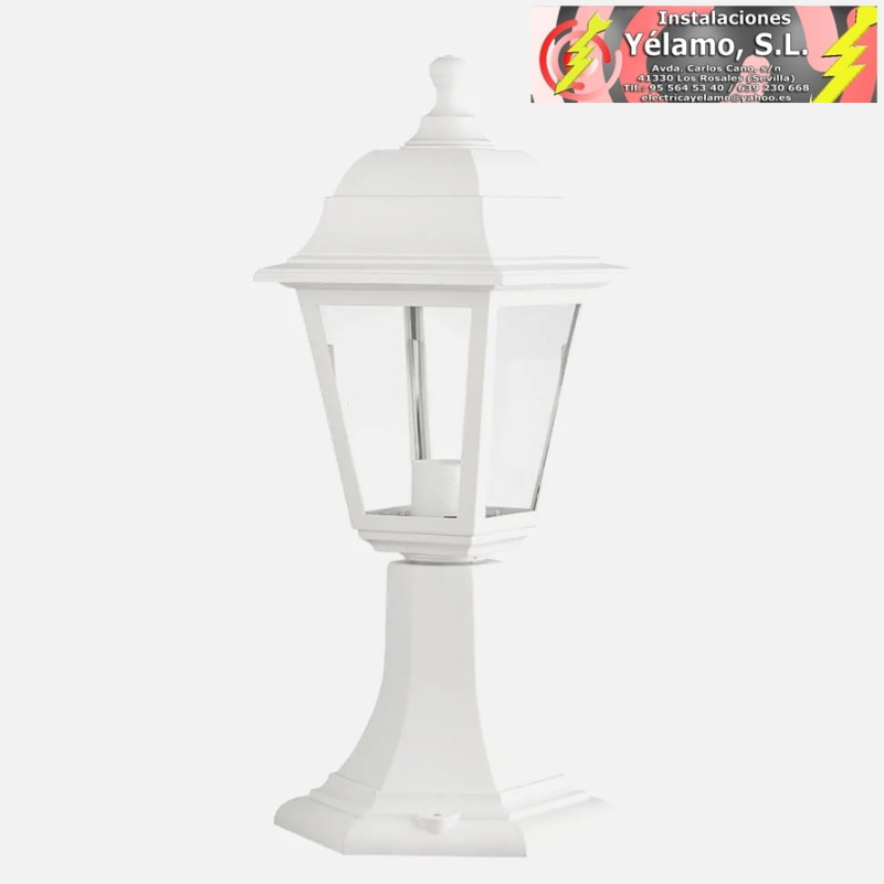SOBREMURO EXTERIOR ALBAHACA 1xE27 BLANCO IP44 POLICARBONATO 41,5x16,5D