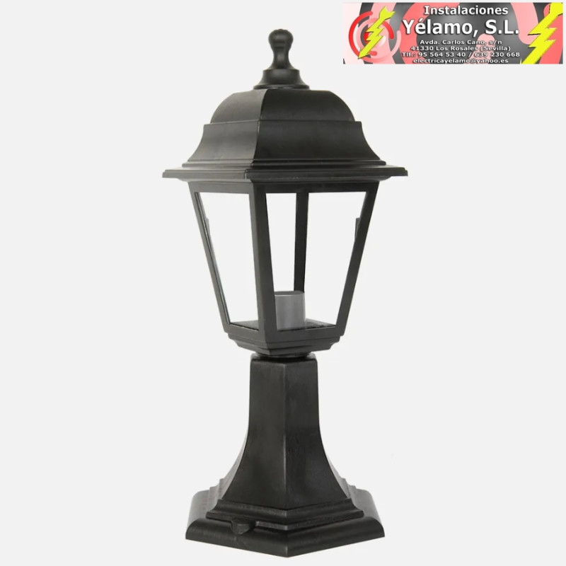 SOBREMURO EXTERIOR ALBAHACA 1xE27 NEGRO IP44 POLICARBONATO 41,5x16,5D