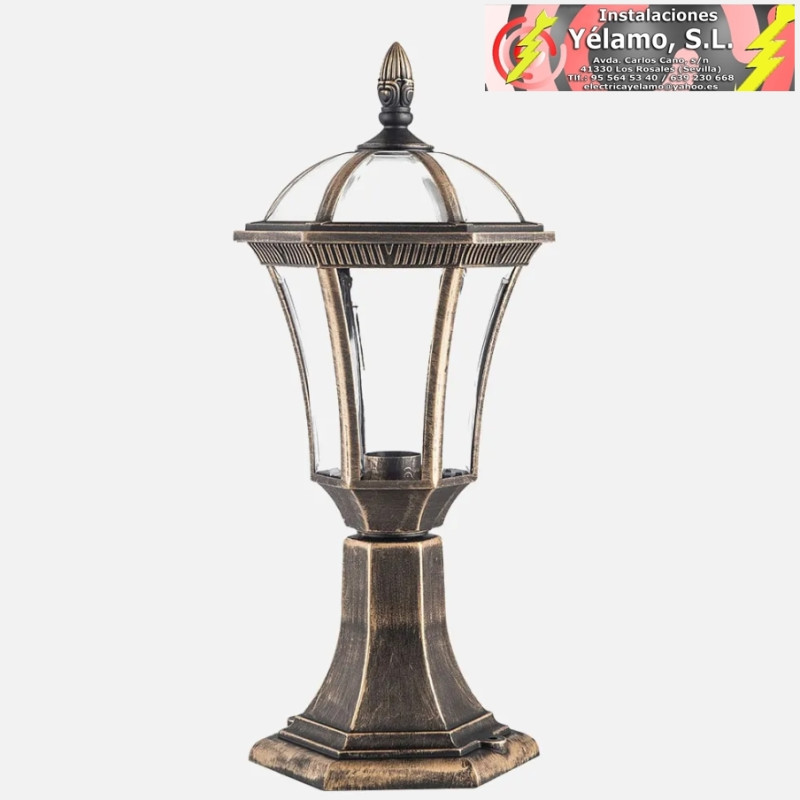 SOBREMURO EXTERIOR COMINO 1xE27 ORO VIEJO IP44 POLICARBONATO 47,6x17,6x17,6cm