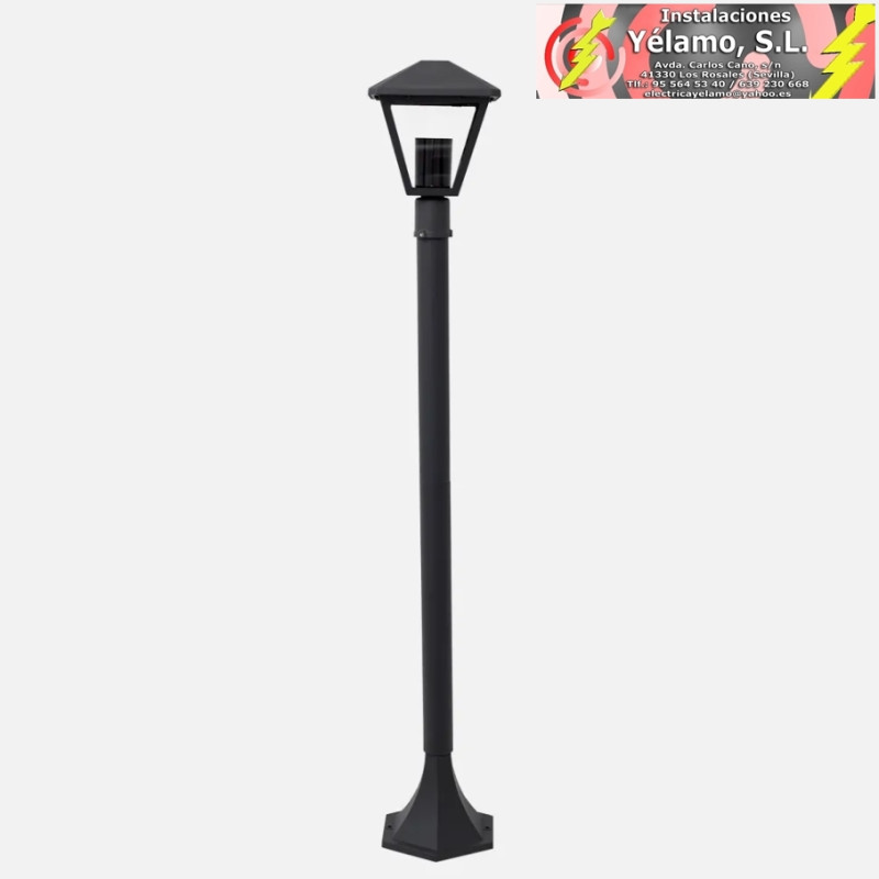 FAROLA PEQUEÑA DORNELA 1xE27 GRIS OSCURO IP44 100cm