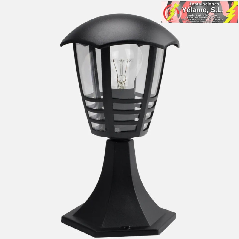 SOBREMURO EXTERIOR ALUMINIO ALNILAN 1xE27 NEGRO 30x16x16cm IP44