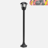 FAROLA EXTERIOR ALUMINIO ALNILAN 1xE27 NEGRO IP44 94x18x18cm