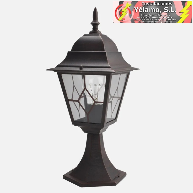 SOBREMURO EXTERIOR ALUMINIO BOOTES 1xE27 MARRÓN 44x18,5x18,5cm IP44