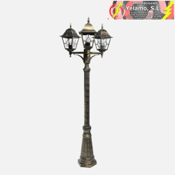 FAROLA EXTERIOR ALUMINIO BOOTES 3xE27 NEGRO/ORO IP44 228x62x62cm