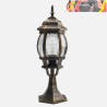 SOBREMURO EXTERIOR ALUMINIO CAELUM 1xE27 NEGRO/ORO 49x16x16cm IP44