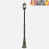 FAROLA EXTERIOR ALUMINIO CAELUM 1xE27 NEGRO/ORO IP44 228x18x18cm
