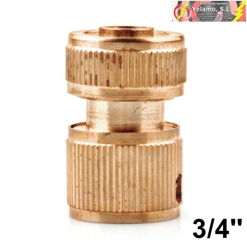 CONECTOR RÁPIDO MANGUERA Ø19mm LATÓN