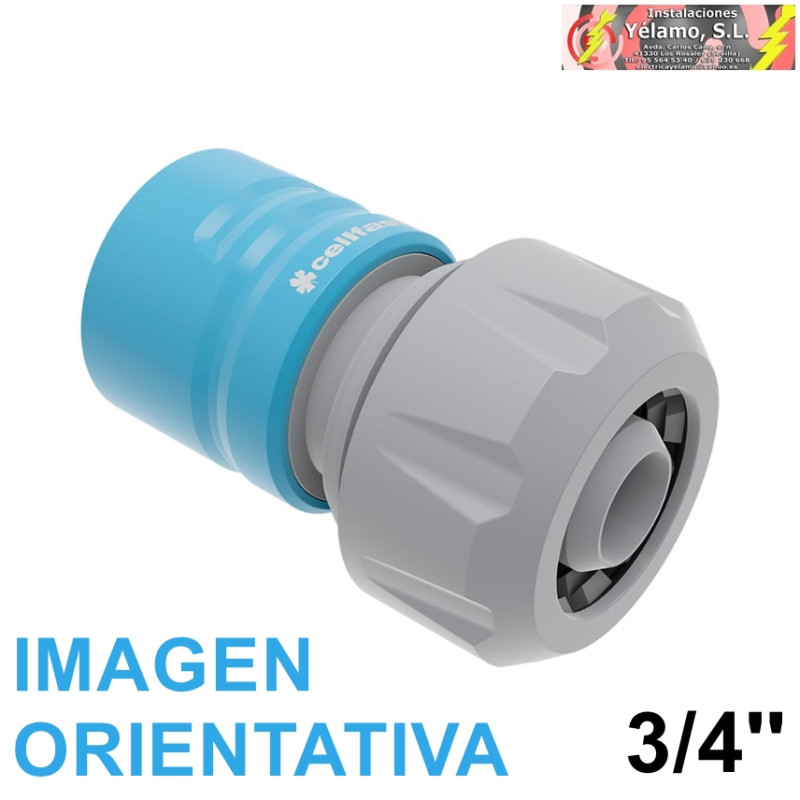 CONECTOR RÁPIDO MANGUERA Ø19mm PLÁSTICO