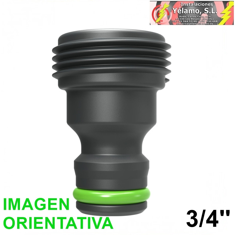 CONECTOR GRIFO 3/4'' MACHO PLÁSTICO