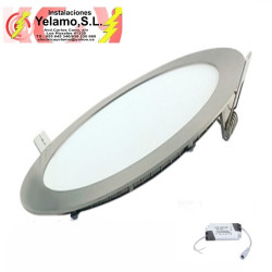 DOWNLIGHT LED 12W REDONDO EMPOTRAR NIQUEL 6500K