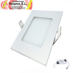 DOWNLIGHT LED 12W CUADRADO EMPOTRAR BLANCO 6500K