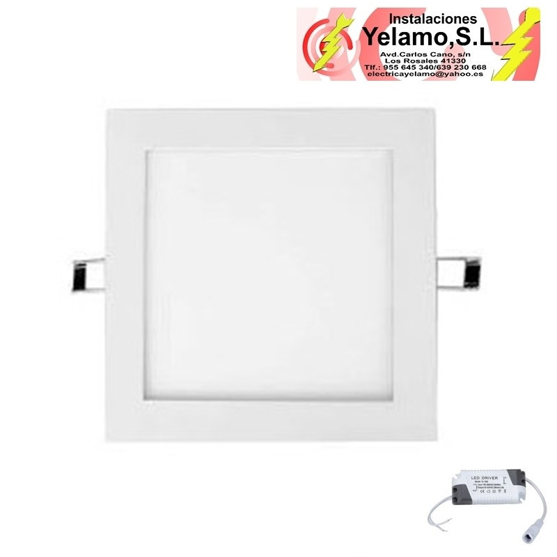 DOWNLIGHT LED 24W CUADRADO EMPOTRAR BLANCO 6000K